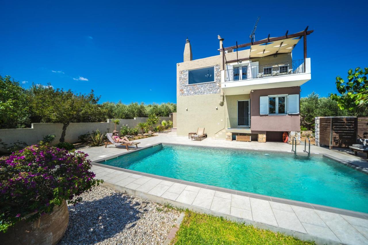 קיסאמוס Petronila Luxury Villa With Heated Private Pool מראה חיצוני תמונה