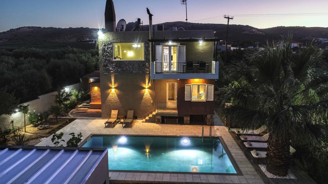 קיסאמוס Petronila Luxury Villa With Heated Private Pool מראה חיצוני תמונה